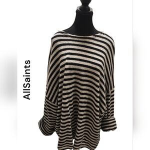 ALLSAINTS Casso Striped Crewneck Sweater